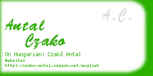antal czako business card